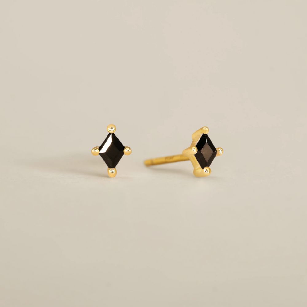 Black Onyx Earrings | Minimalist Earrings for Women – Eyrful
