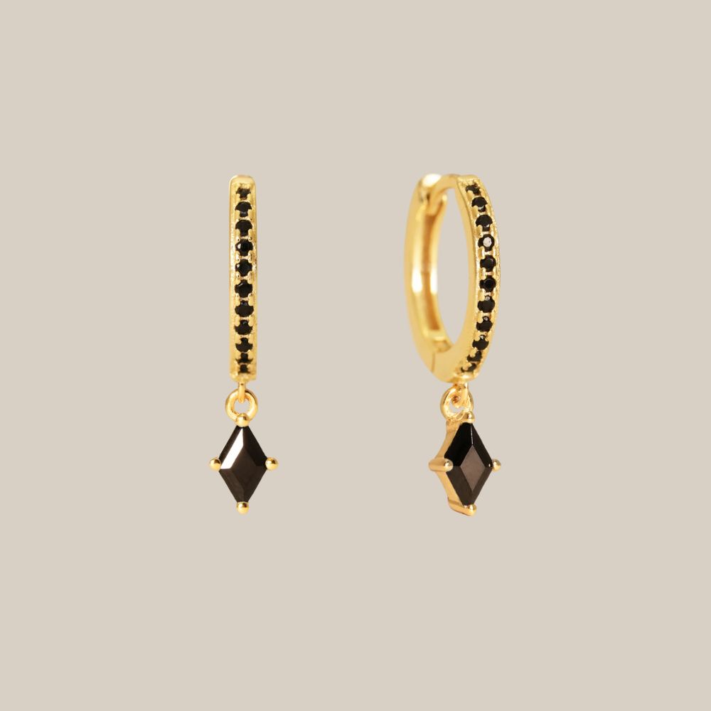 Black Onyx Earrings | Minimalist Earrings for Women – Eyrful