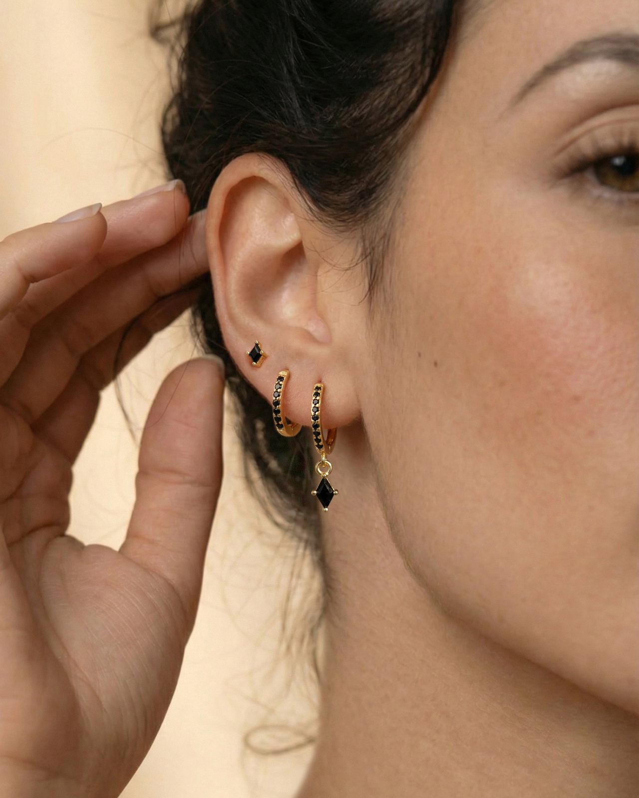 Black Onyx Earrings | Minimalist Earrings for Women – Eyrful  display picture 1
