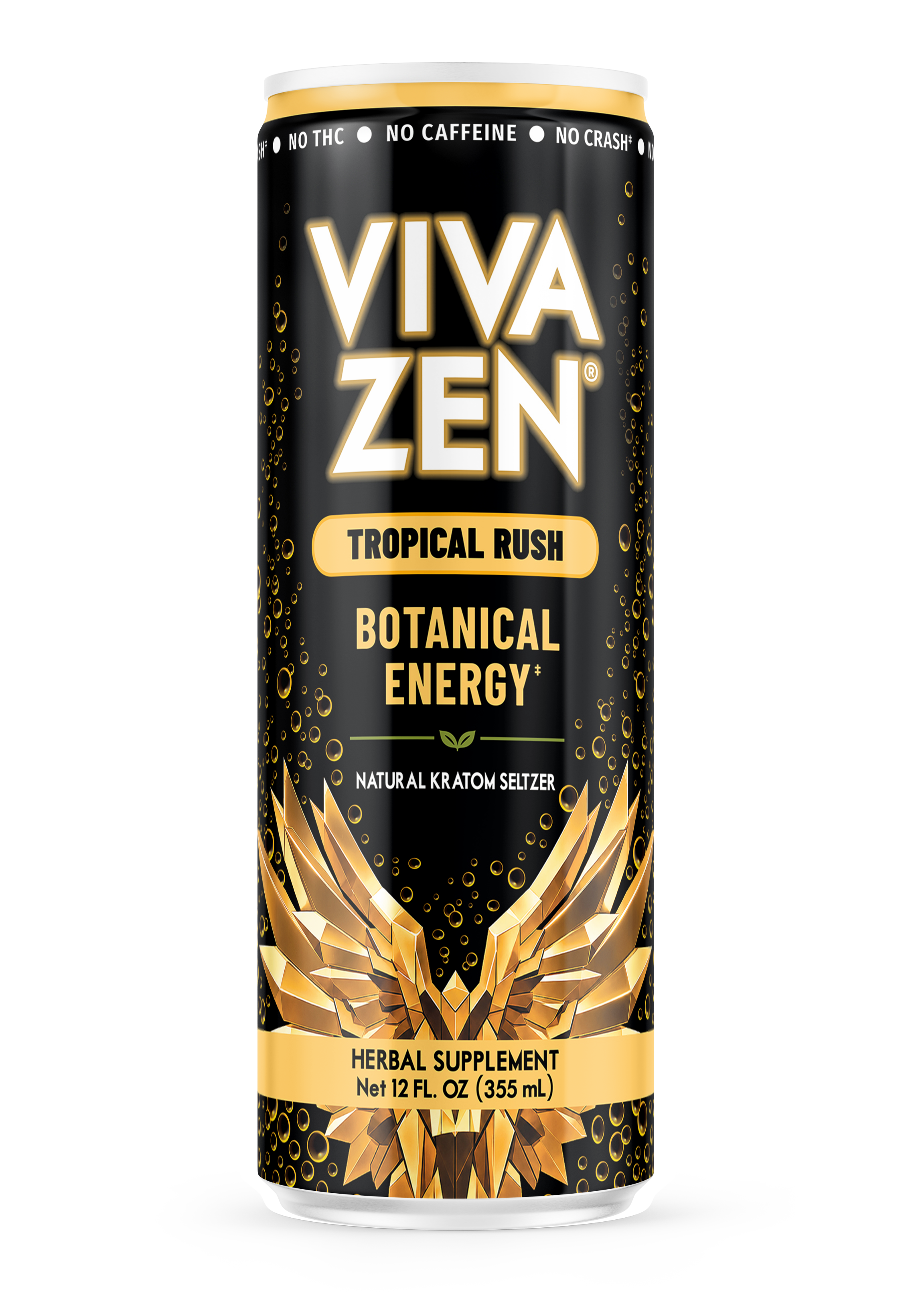 VIVAZEN Tropical Rush botanical energy seltzer can, 12 fl oz