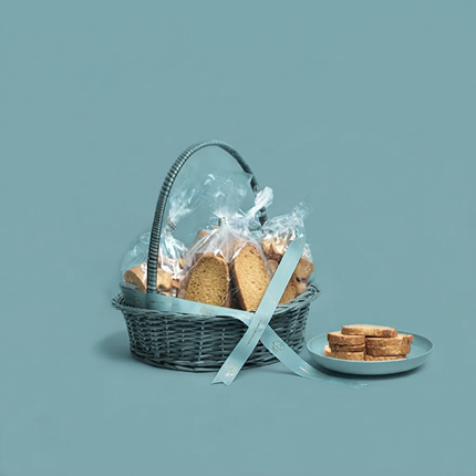 Dunkel Braun rusks and baked snacks arranged for a tea break