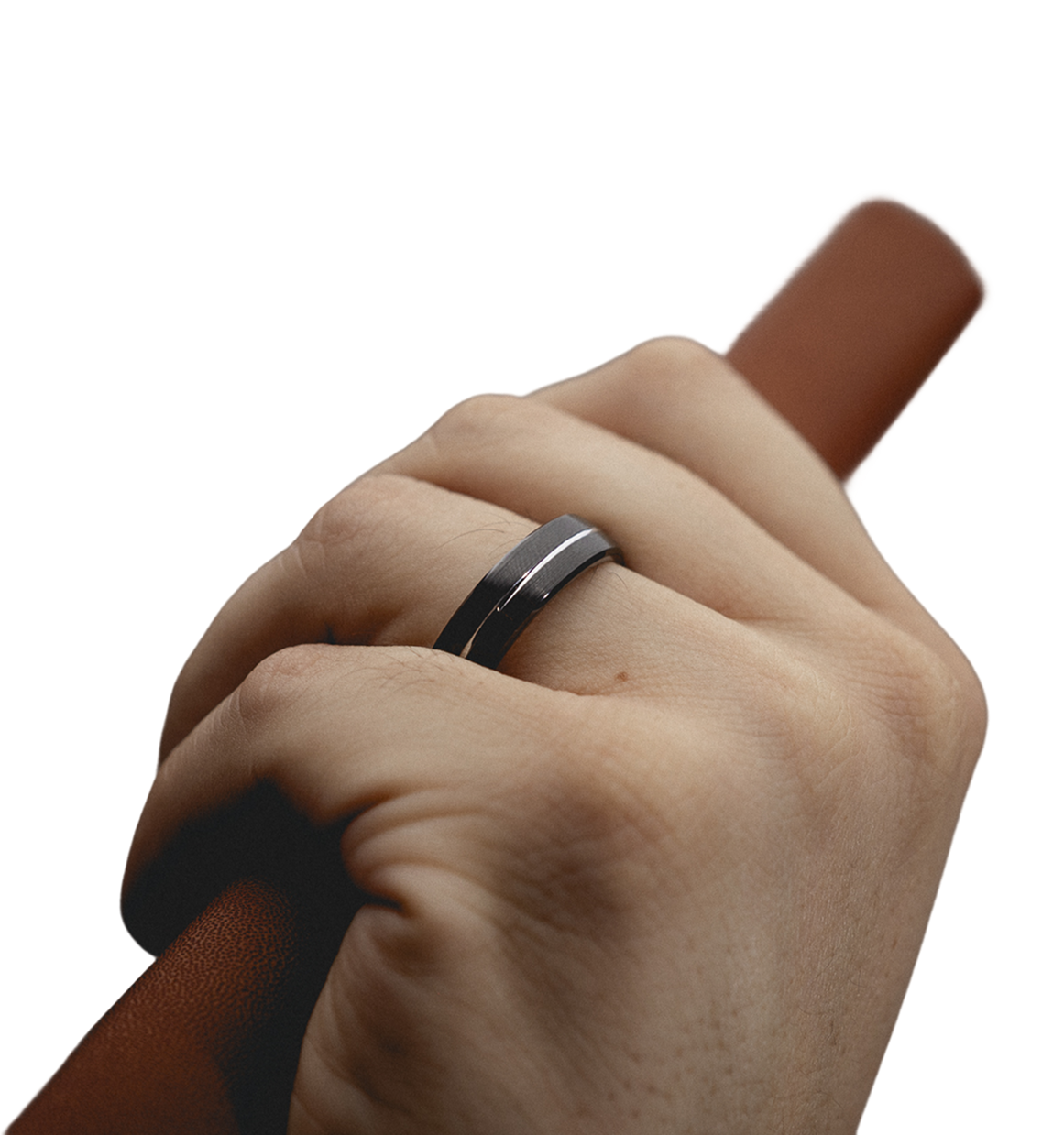 Tungsten smart ring worn every day