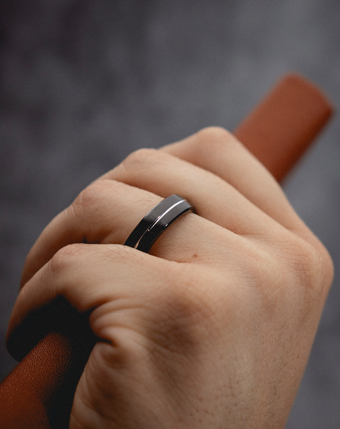 Smart Tungsten Elite Ring worn on a hand
