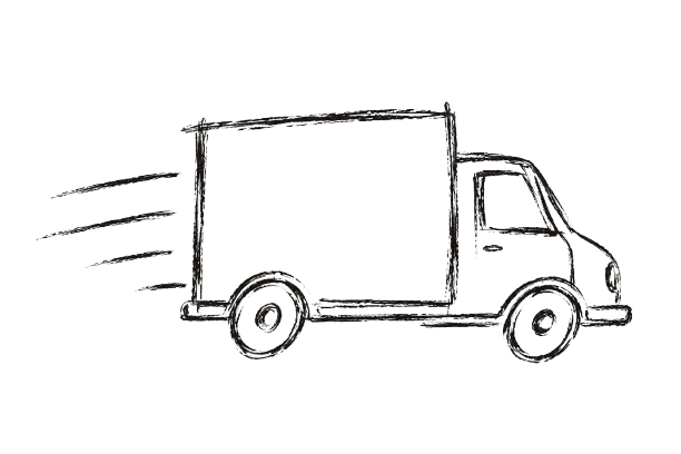 Croquis d’un camion de livraison
