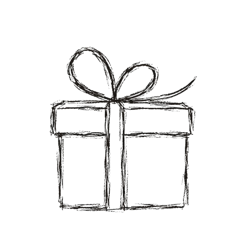 Croquis d’un paquet cadeau