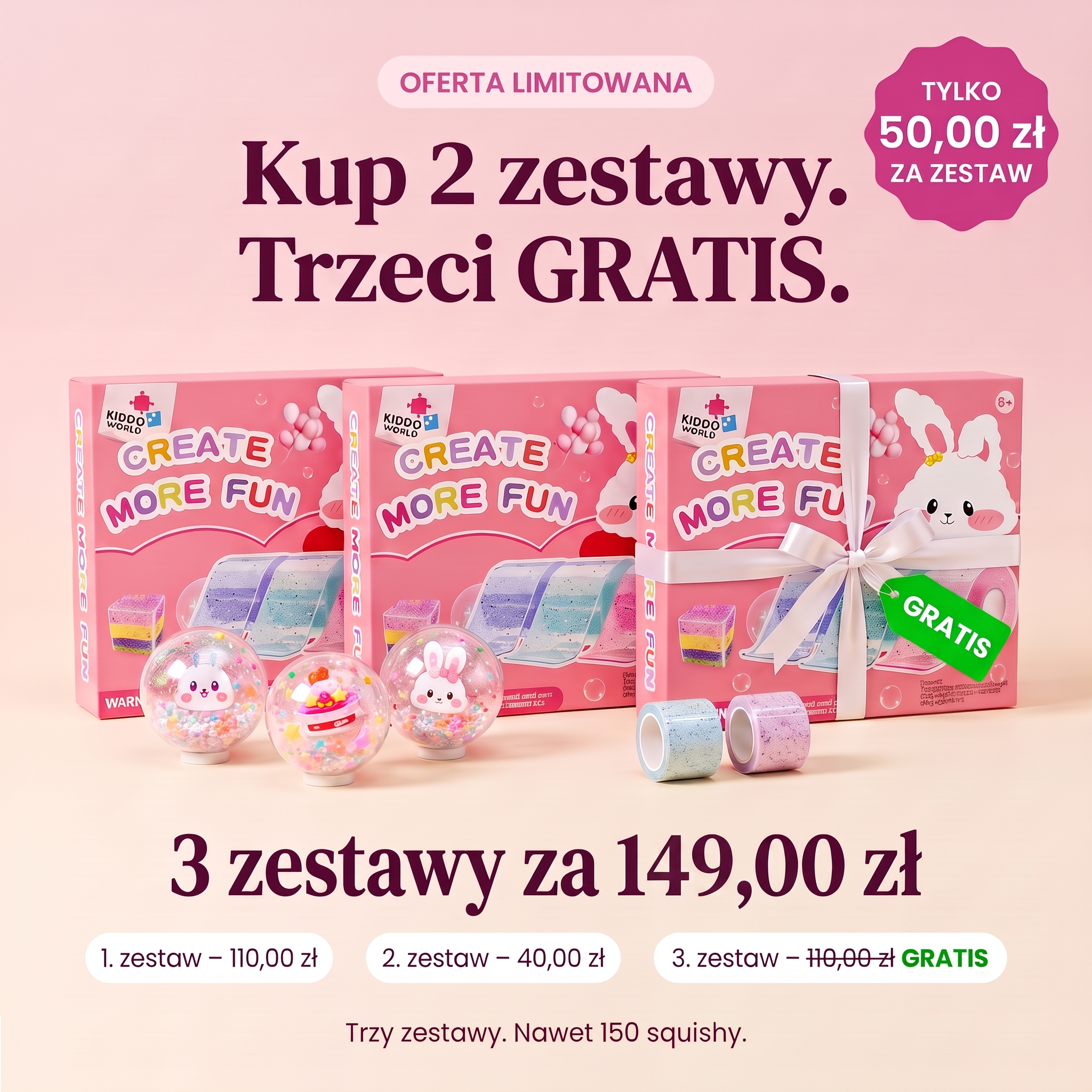 Bubble Squishies – zestaw DIY z taśmą nano dla dzieci od 4 lat, zdjęcie 1