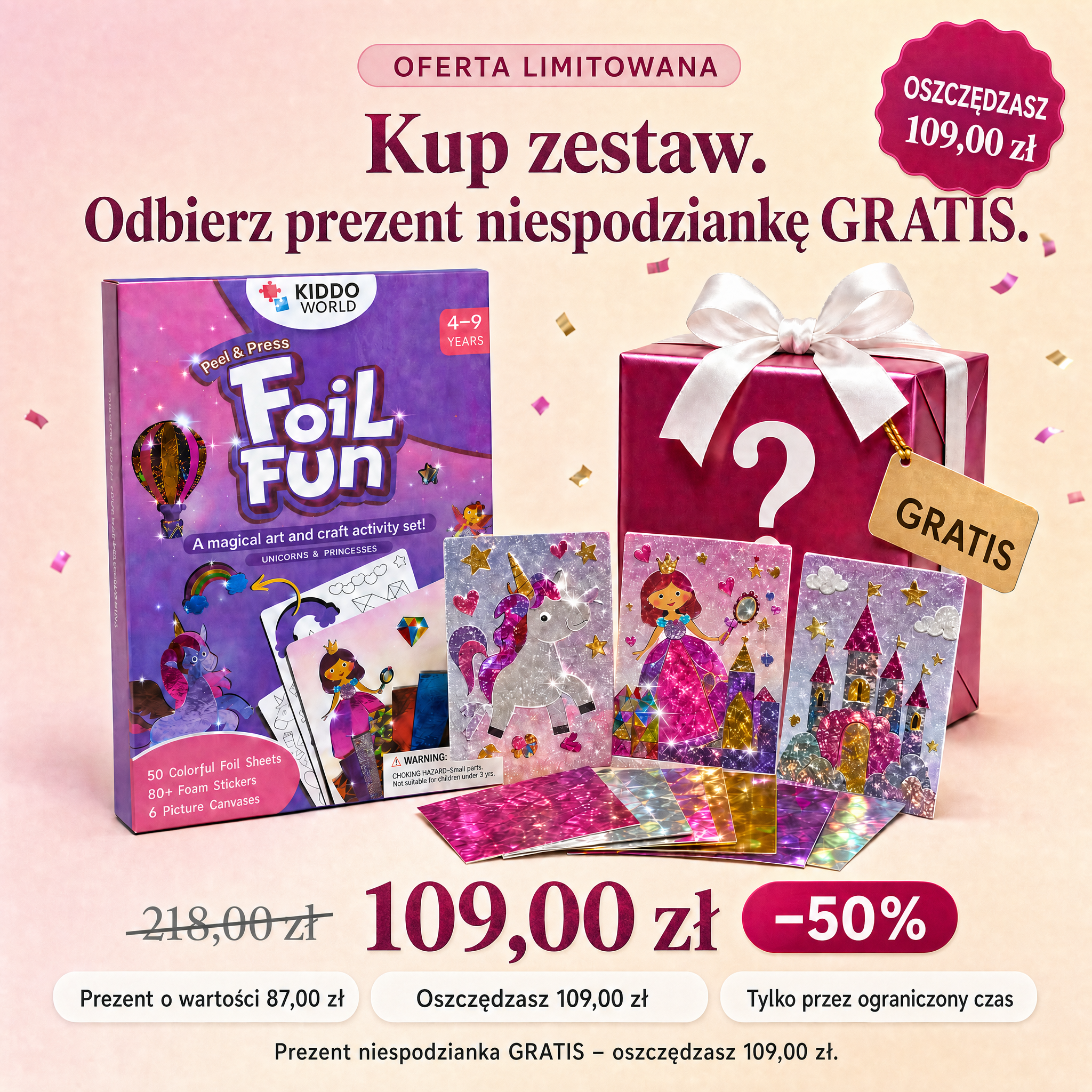 Foil Fun: Jednorożce i księżniczki – błyszczące obrazki bez bałaganu! – zdjęcie 1