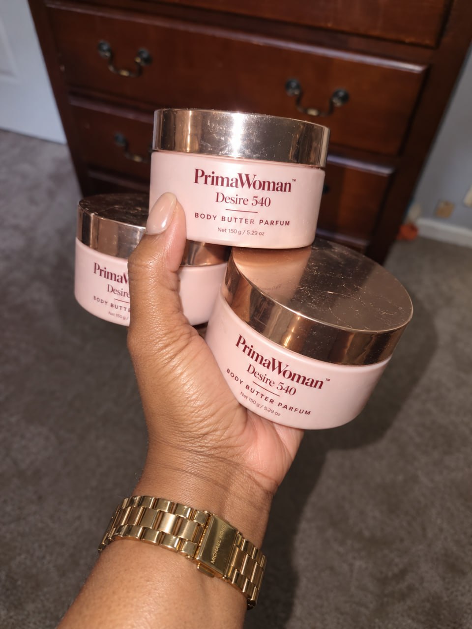 Customer scooping the whipped body butter