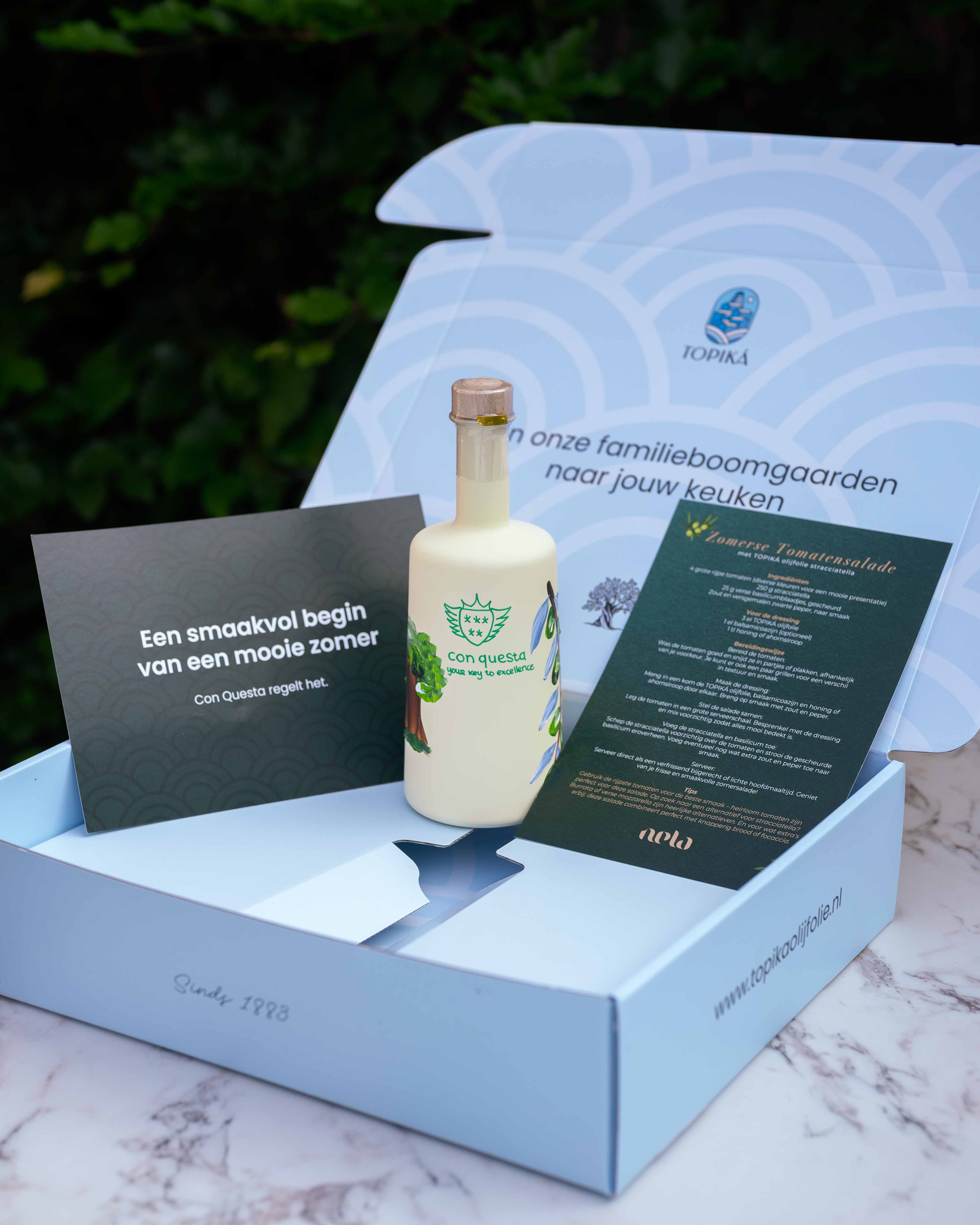 Gepersonaliseerde TOPIKÁ fles met eigen boodschap