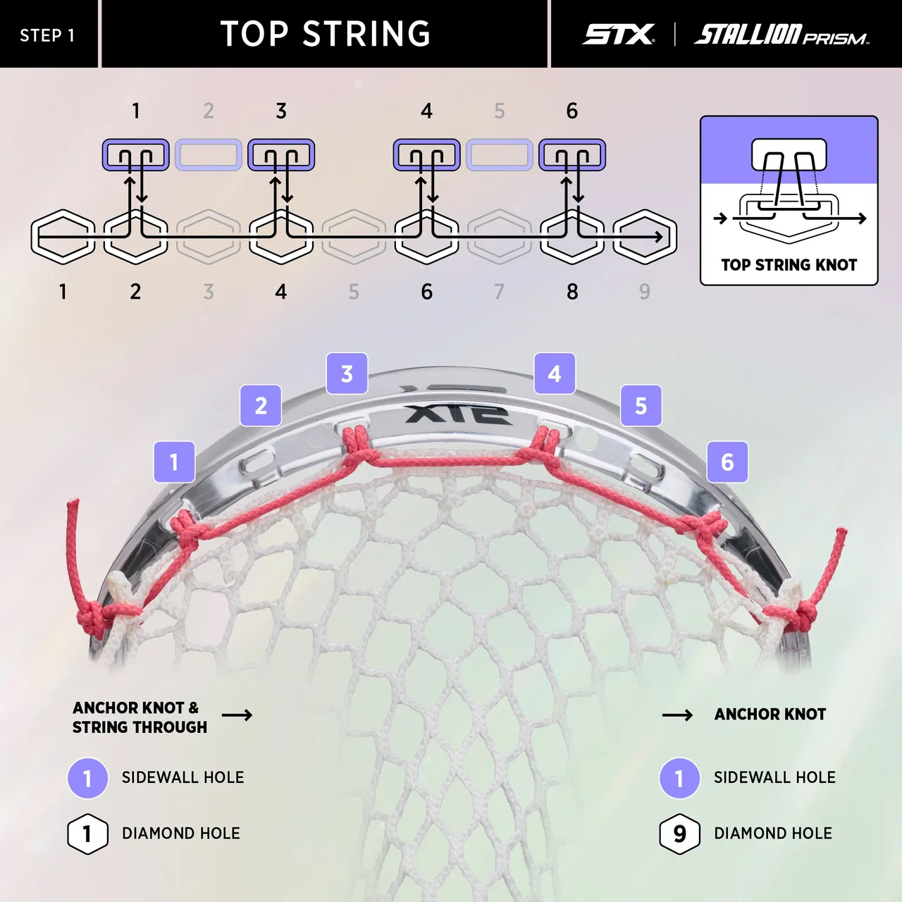 prism head stringing step 1
