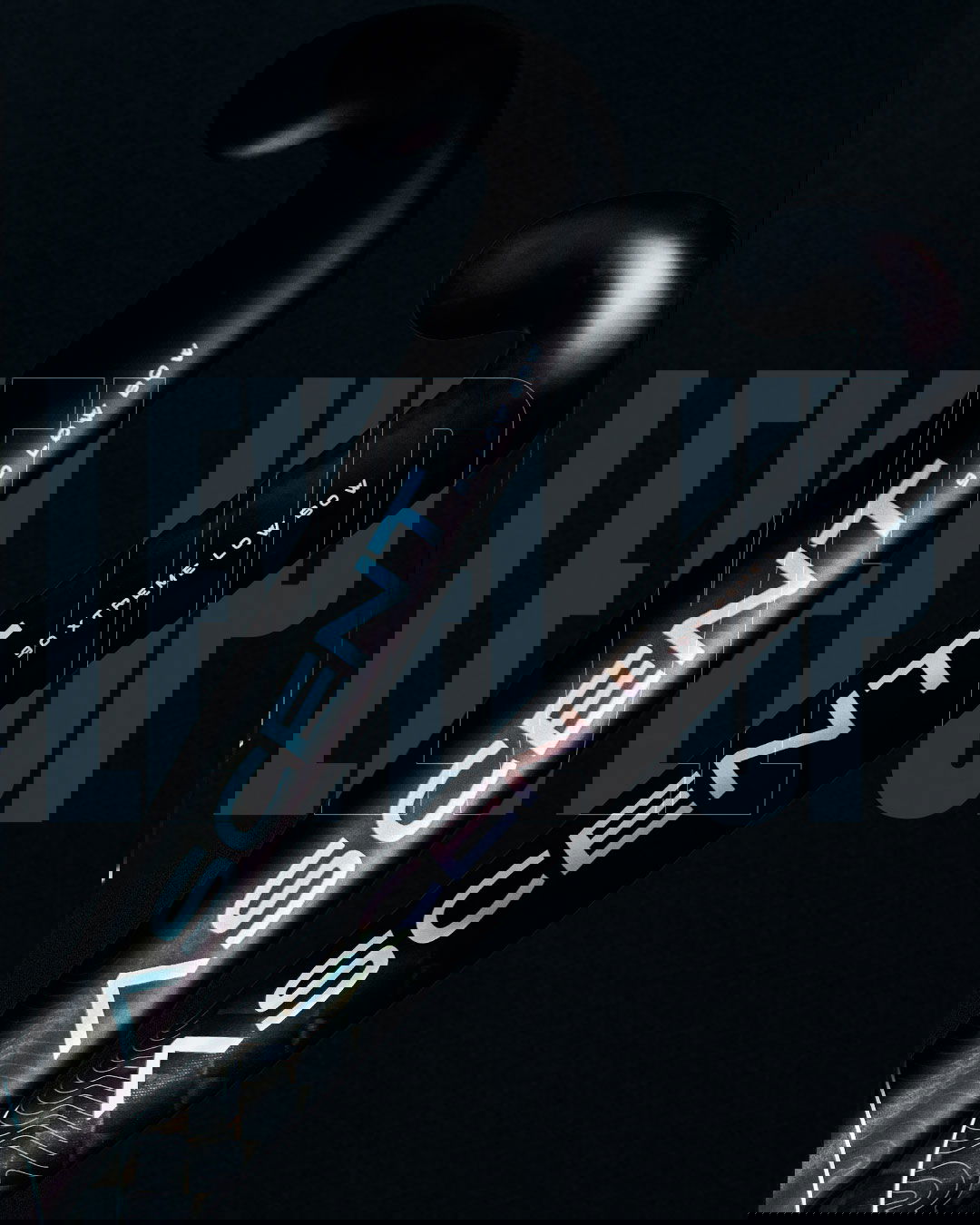 Level Up text over Ascent field hockey sticks