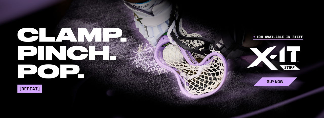 purple stx x-it face off lacrosse head