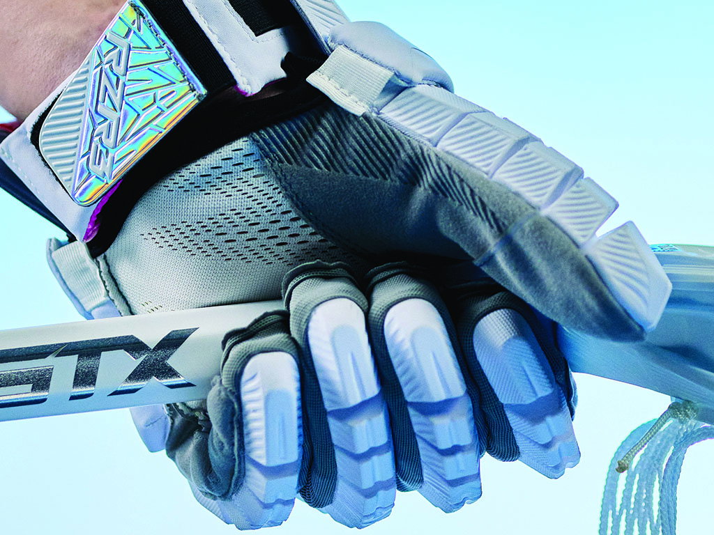 rzr 3 lacrosse glove palm holding sti