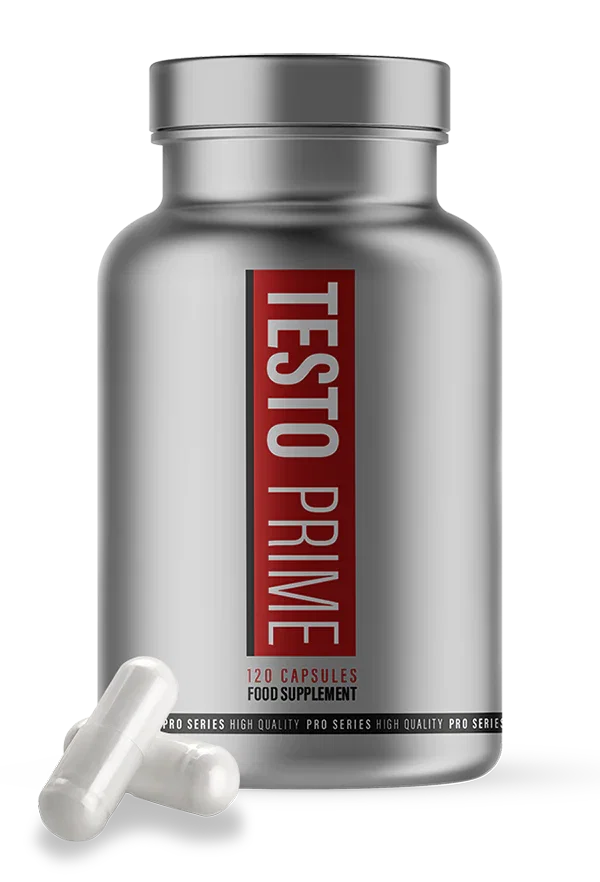 TestoPrime bottle with pills