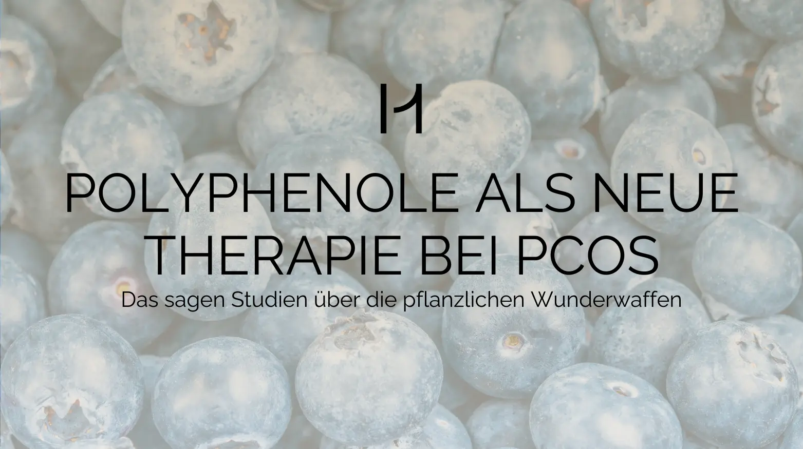 Hintergrundinformationen zu Blaubeeren mit deutschem Text über Polyphenole als neue Therapie für PCOS.