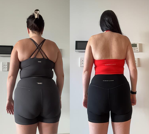 Client's before and after transformation