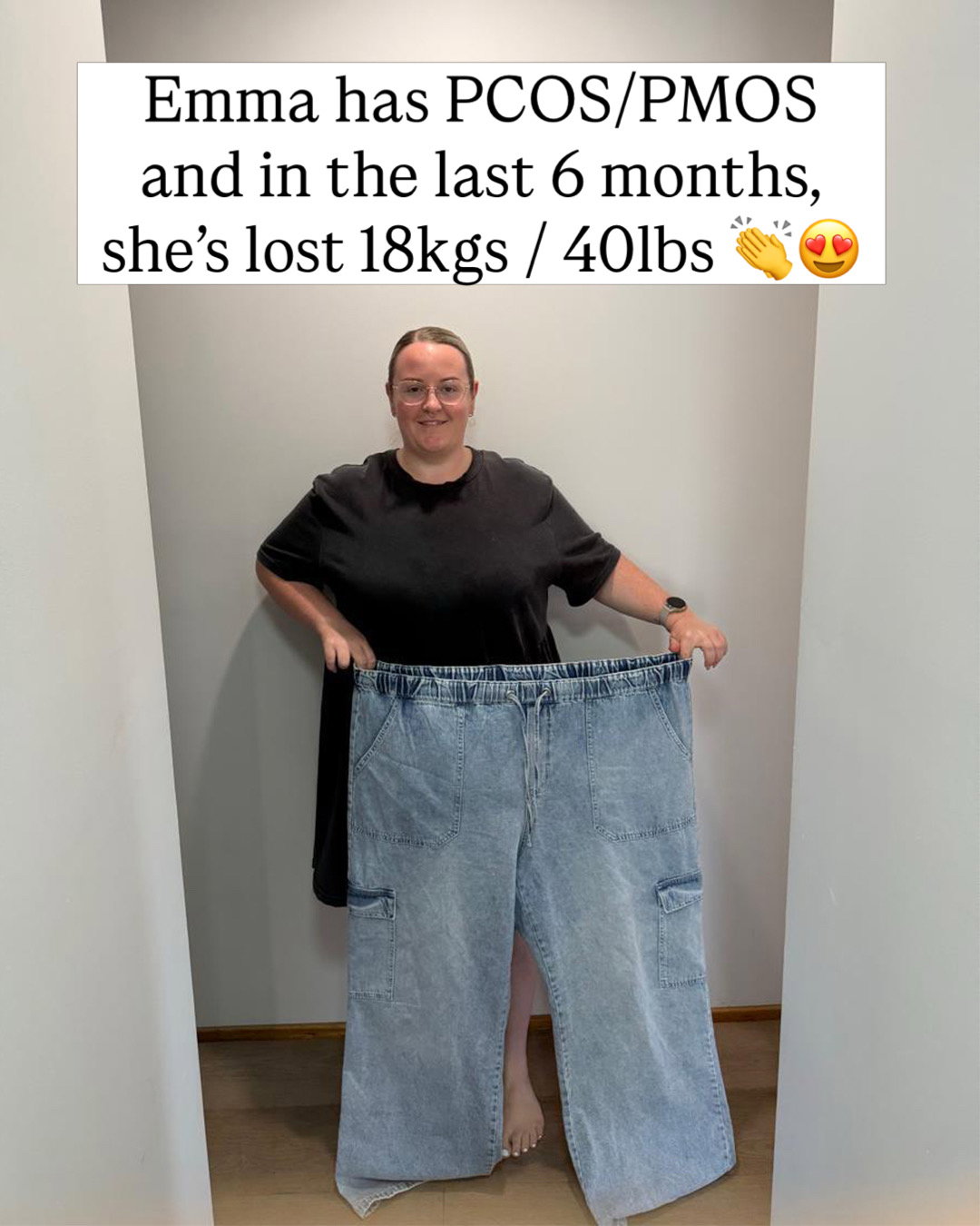 Emma's before and after transformation