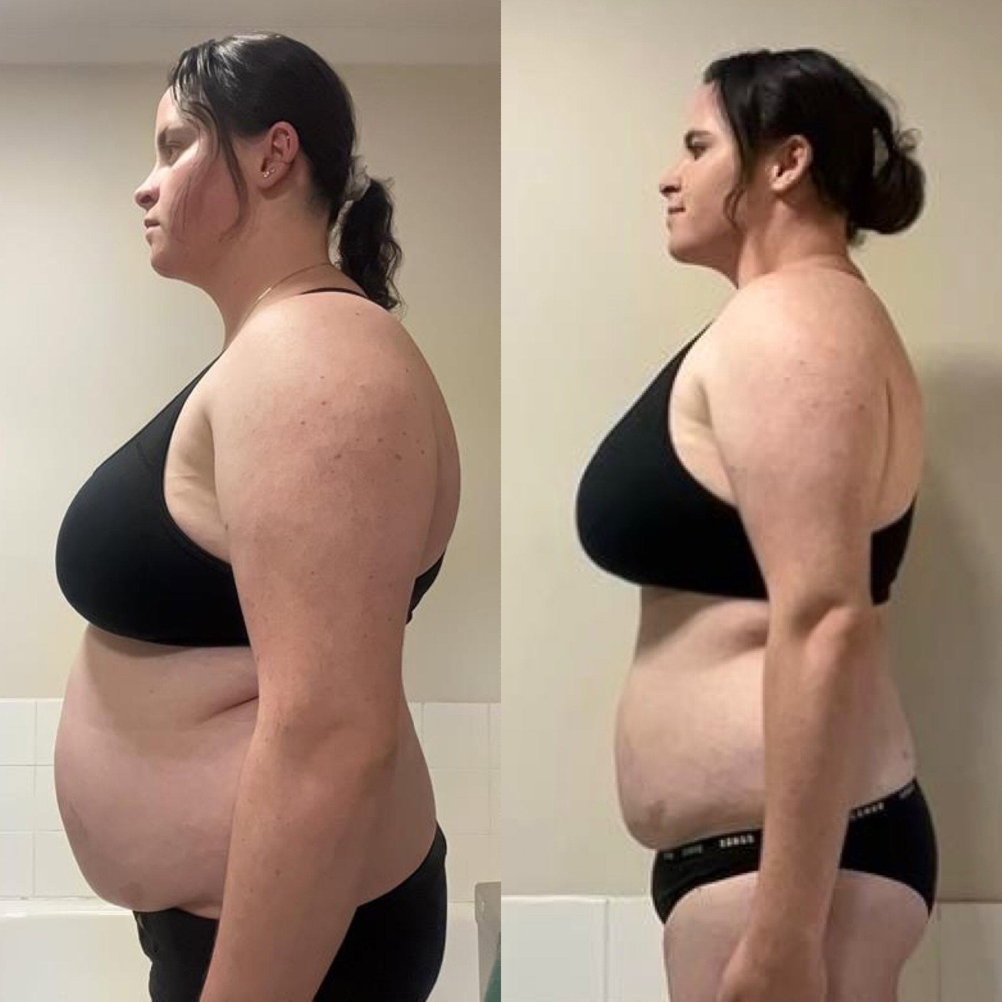 Nicole's before and after transformation