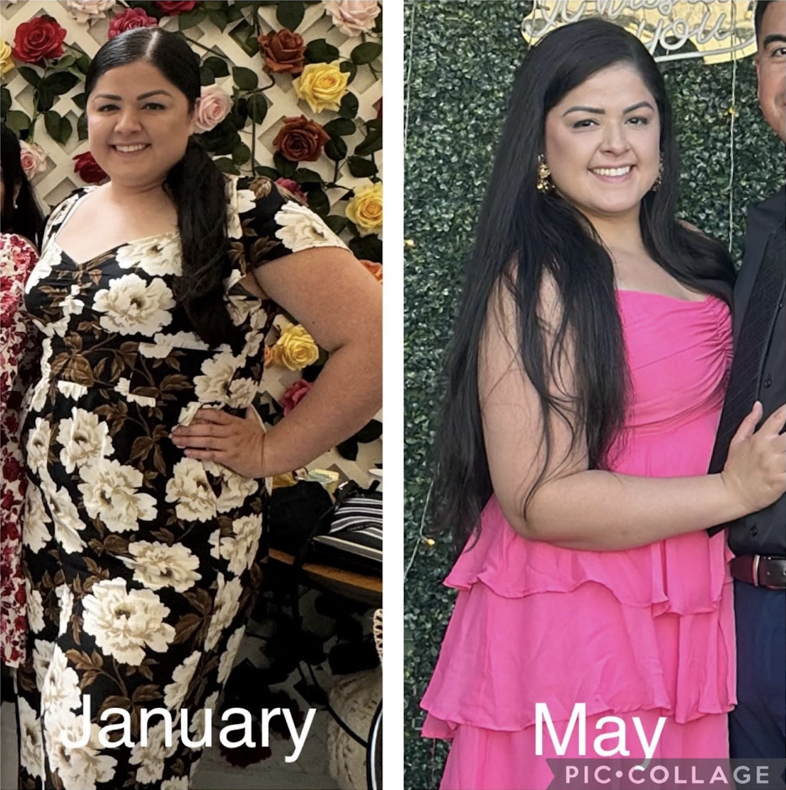 Yvette's before and after transformation
