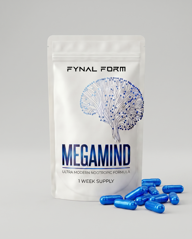 Megamind trial pack with premium blue nootropic capsules