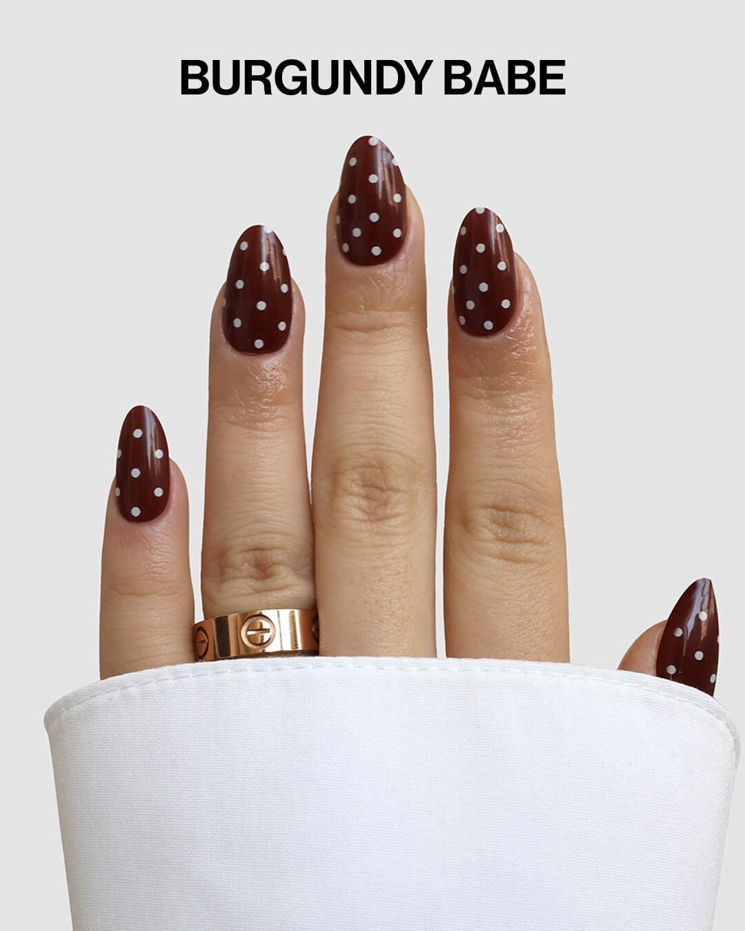 Burgundy Babe gel nail wraps