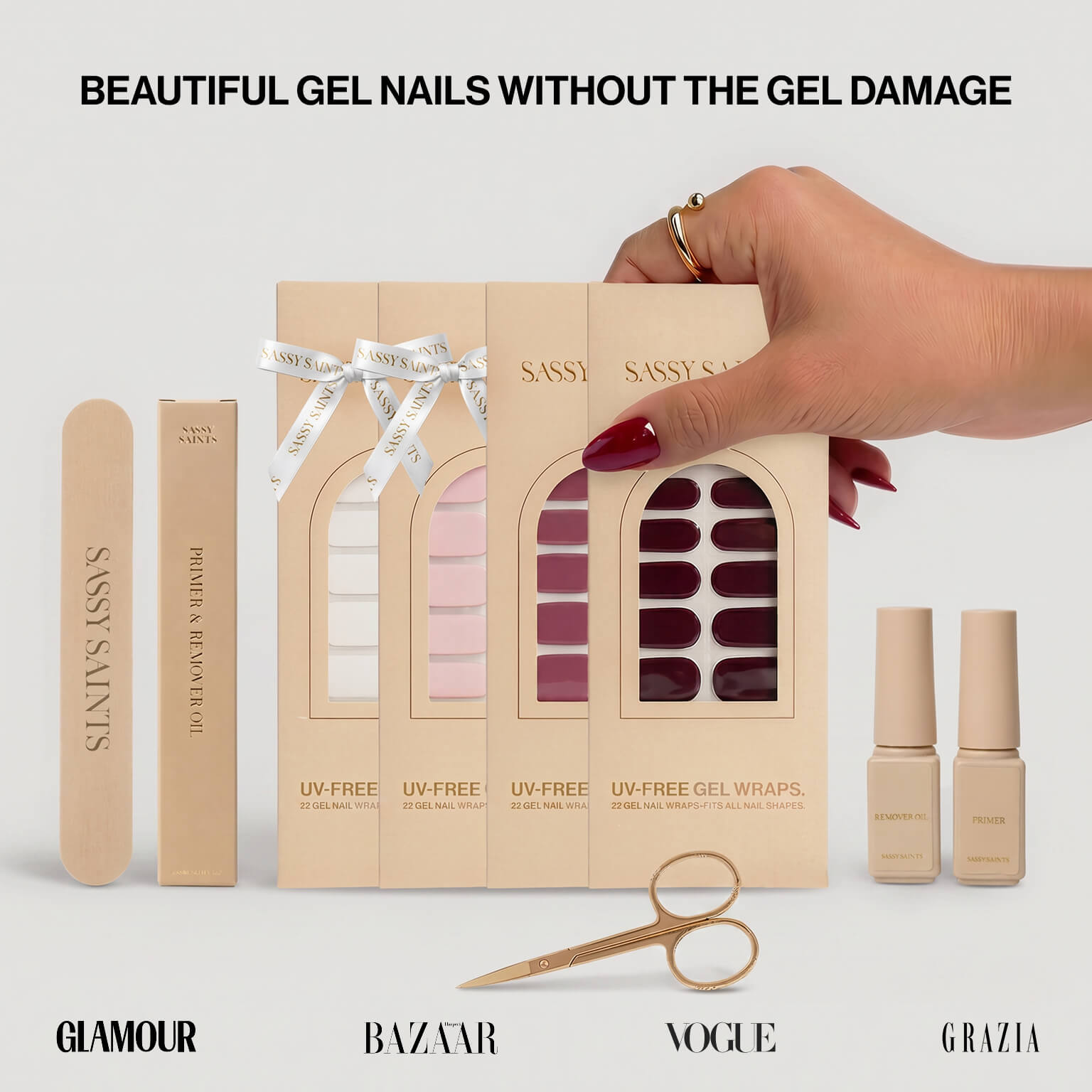 Black Friday gel nail wrap bundle with free starter kit