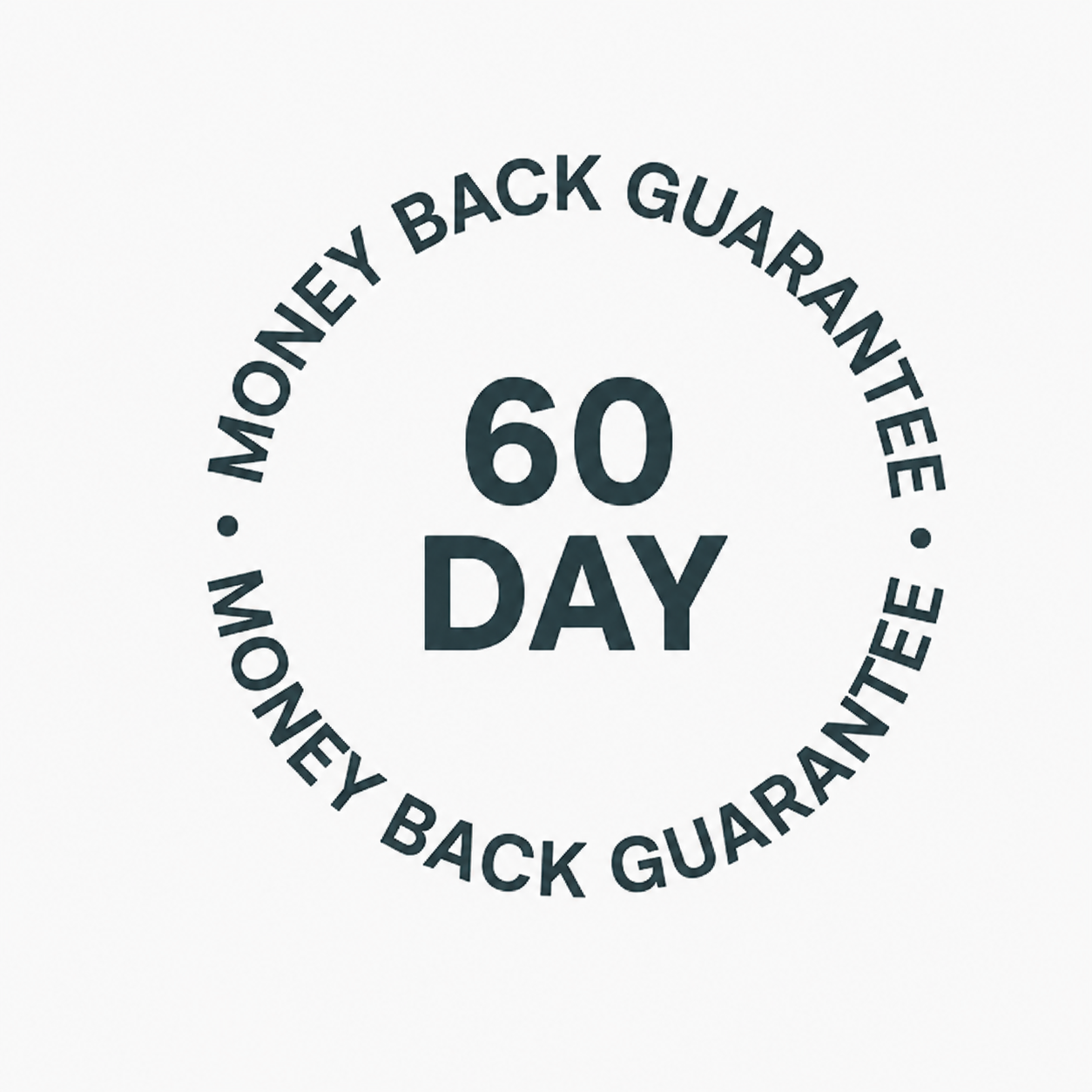 60-day money-back guarantee seal