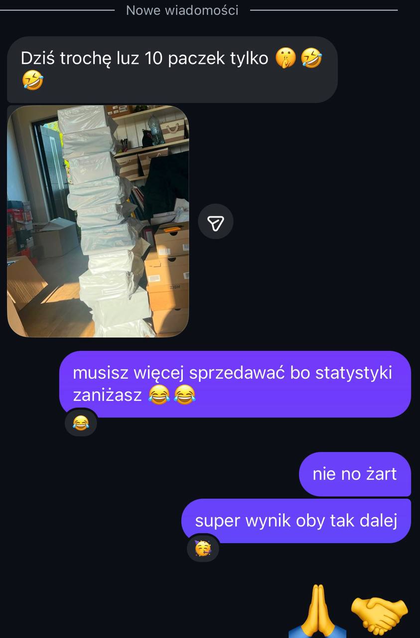 Wiadomość od kursanta Vinted Masterclass nr 4