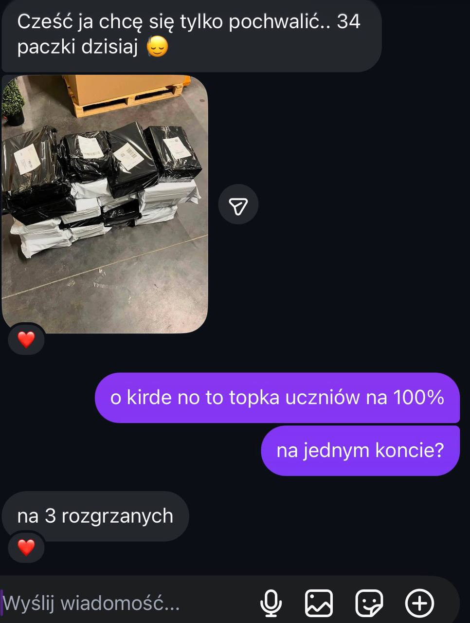 Wiadomość od kursanta Vinted Masterclass nr 3
