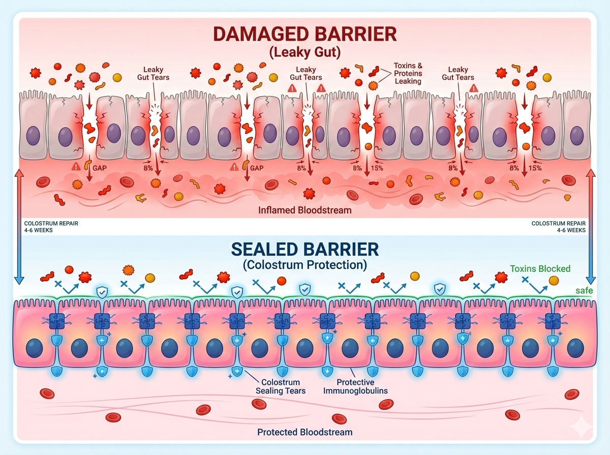 Gut barrier repair visualization