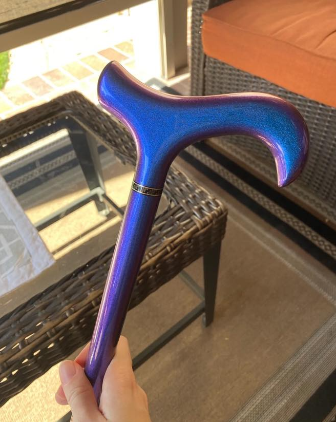 color changing cane in lig