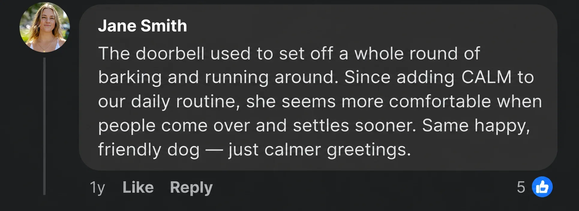 Customer testimonial screenshot 3 — replace with your own image