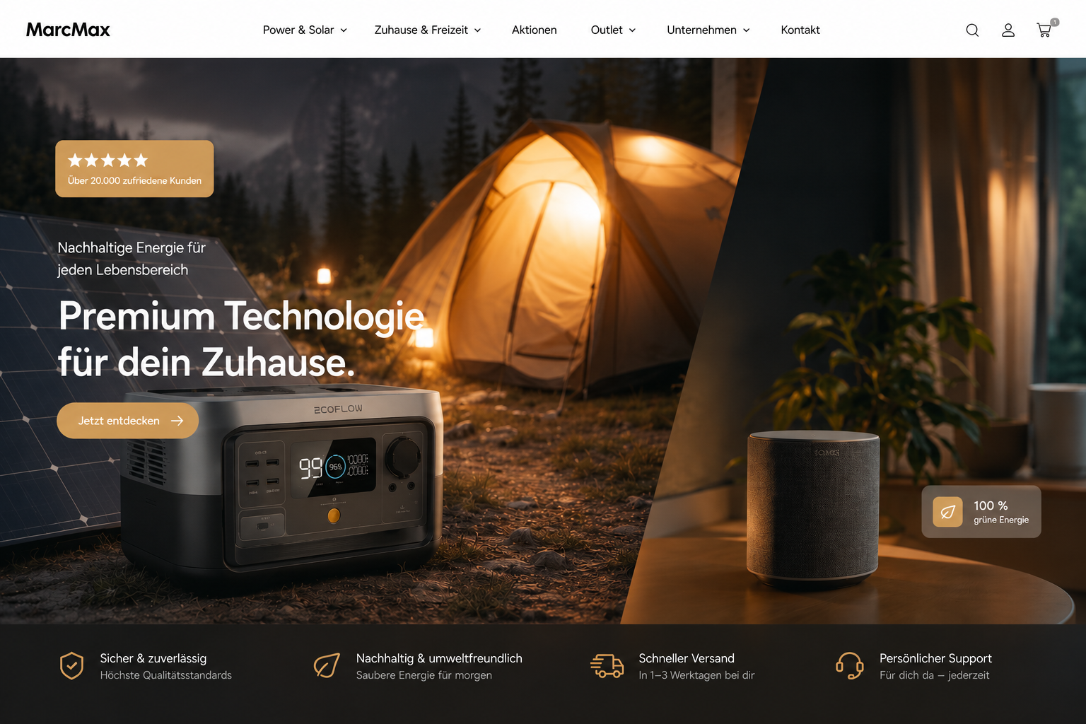 Webseite der MarcMax GmbH
