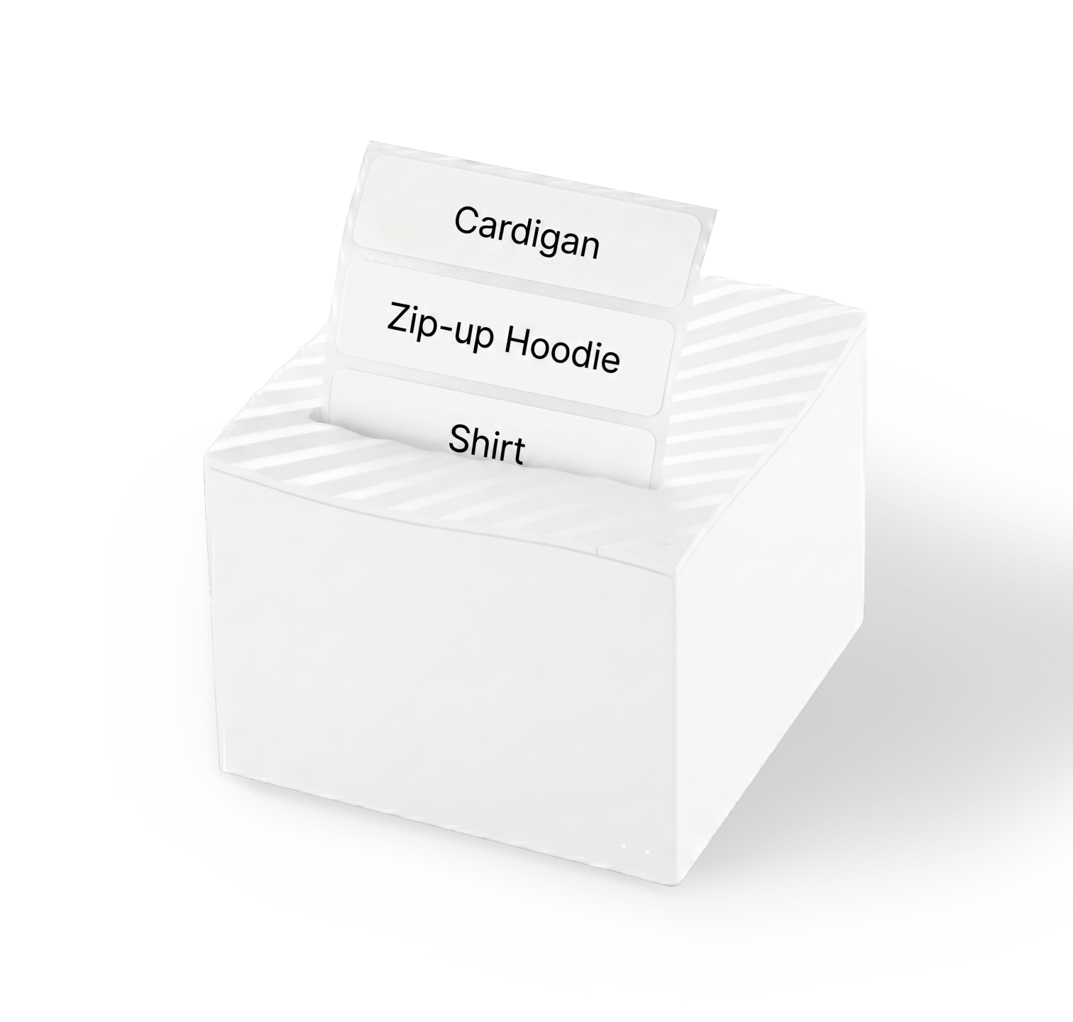 Printed label coming out of the Nemonic printer