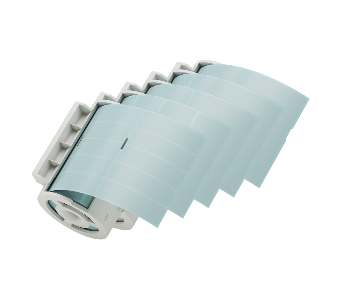 Transparent sticker cartridge