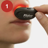 Step 1: placing the glowing Fitora device under the nose