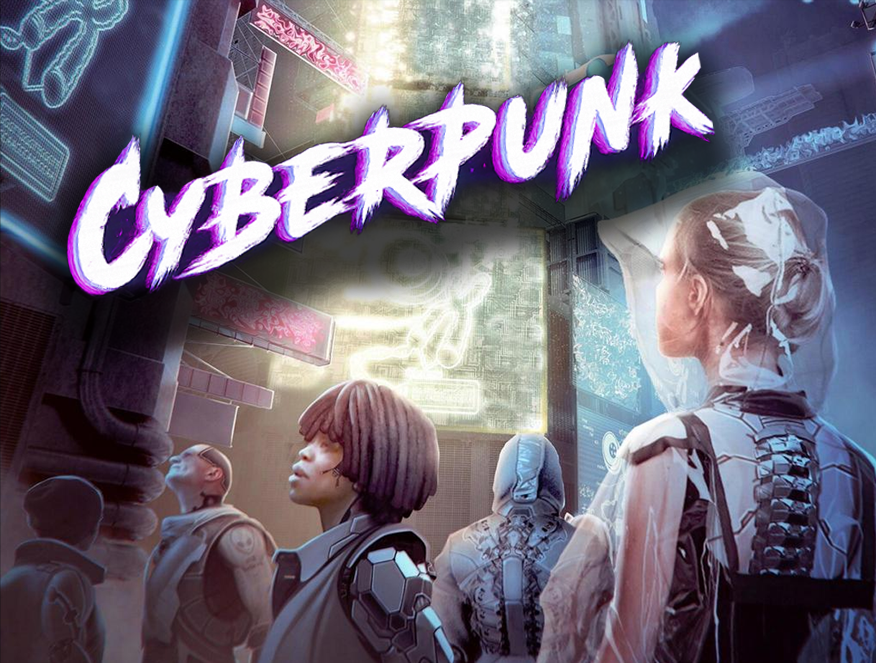 Cyberpunk VR escape room artwork