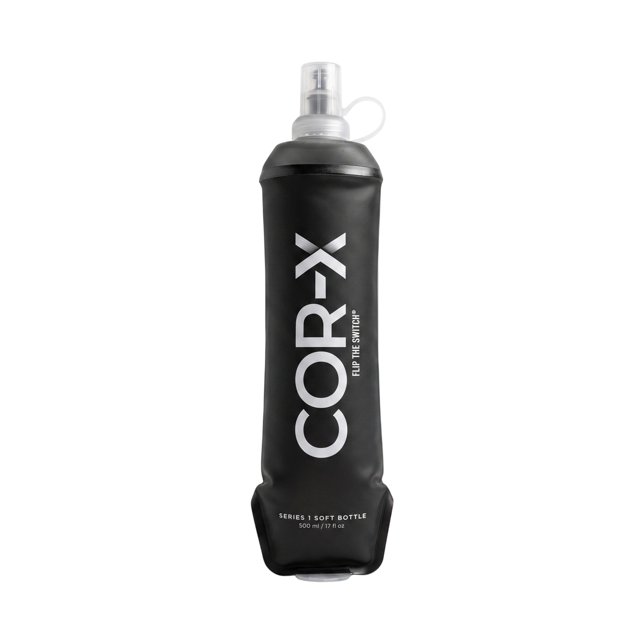COR-X športová mäkká fľaša soft flask 500ml na beh a tréning, čierna farba