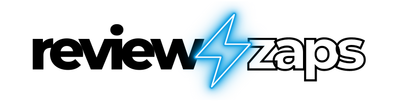 Review Zaps official logo, dark version for the white card