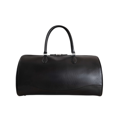Black leather weekend bag