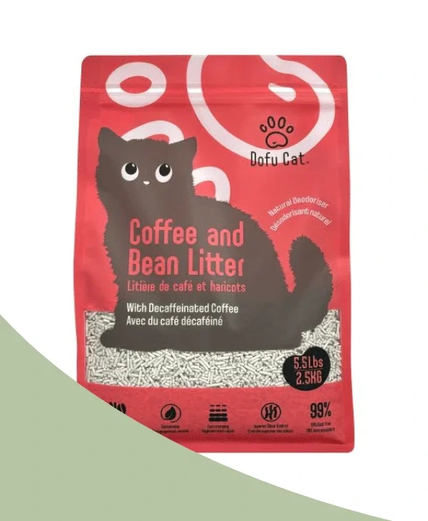 Dofu Cat Coffee and Bean natural cat litter, 2.5 kg bag