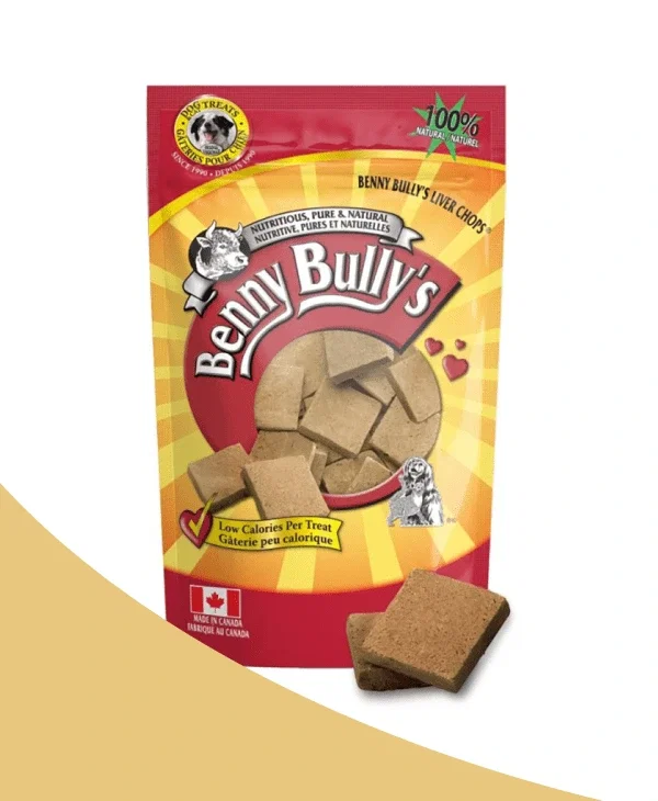 Benny Bully's freeze-dried beef liver chops dog treats