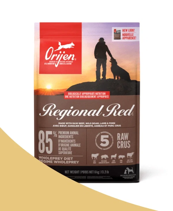 Orijen Regional Red dry dog food, 6 kg bag