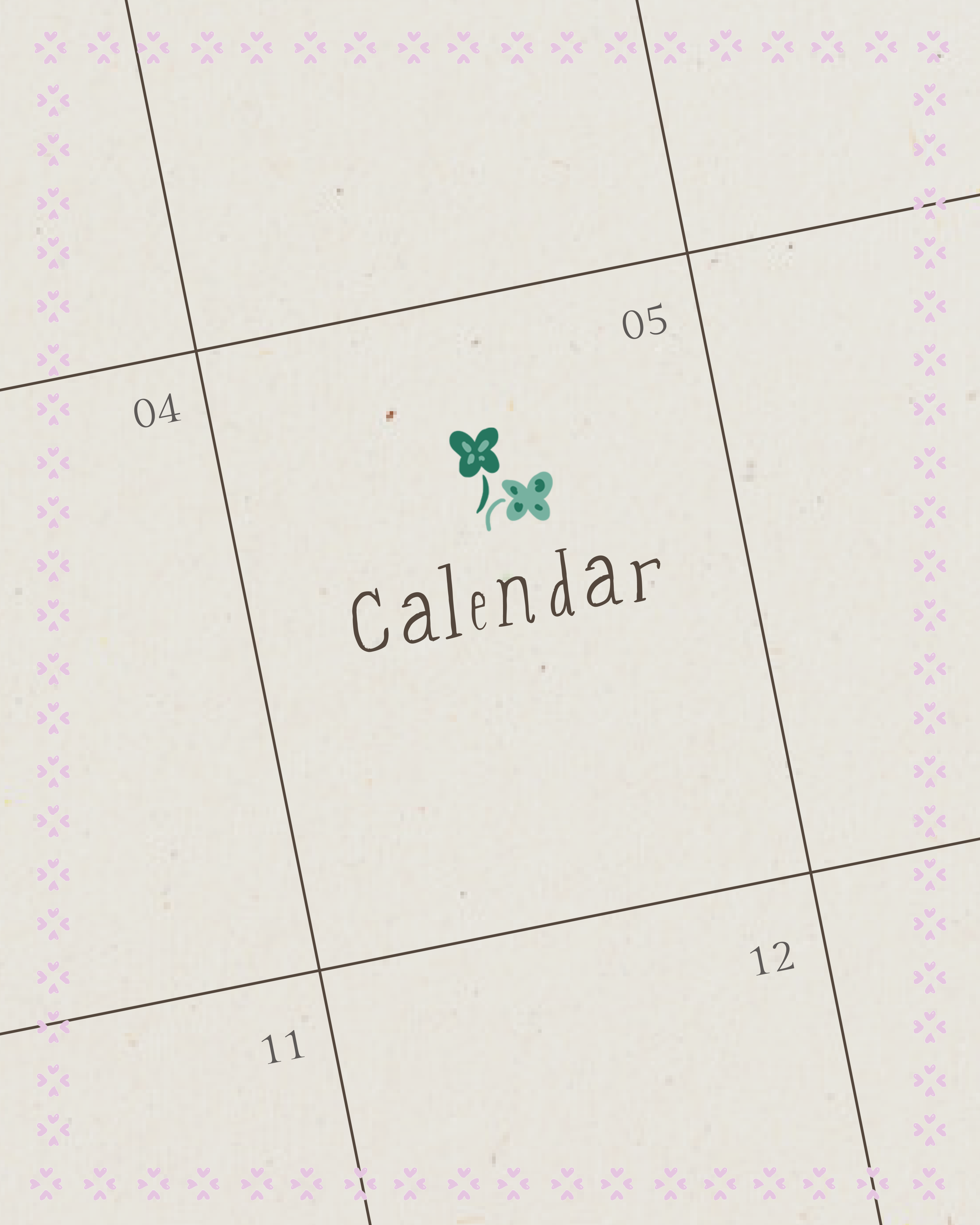 Illustrated Museum of Mini calendar page with a four-leaf clover