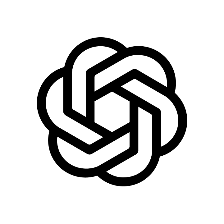 OpenAI Black monoblossom Logo