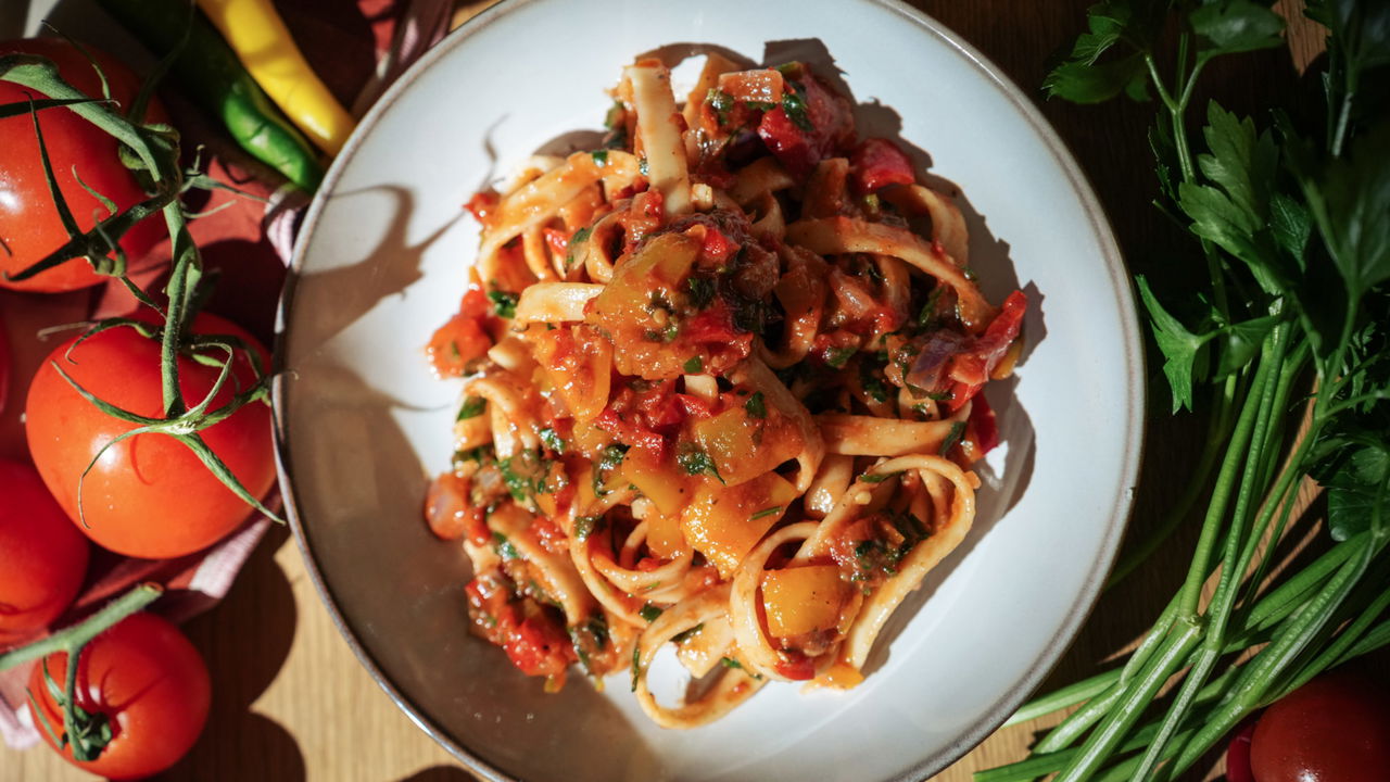 Tagliatelle con Paprika