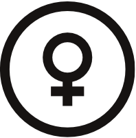 Icône du symbole féminin