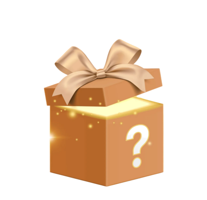 Mystery gift box with a question mark