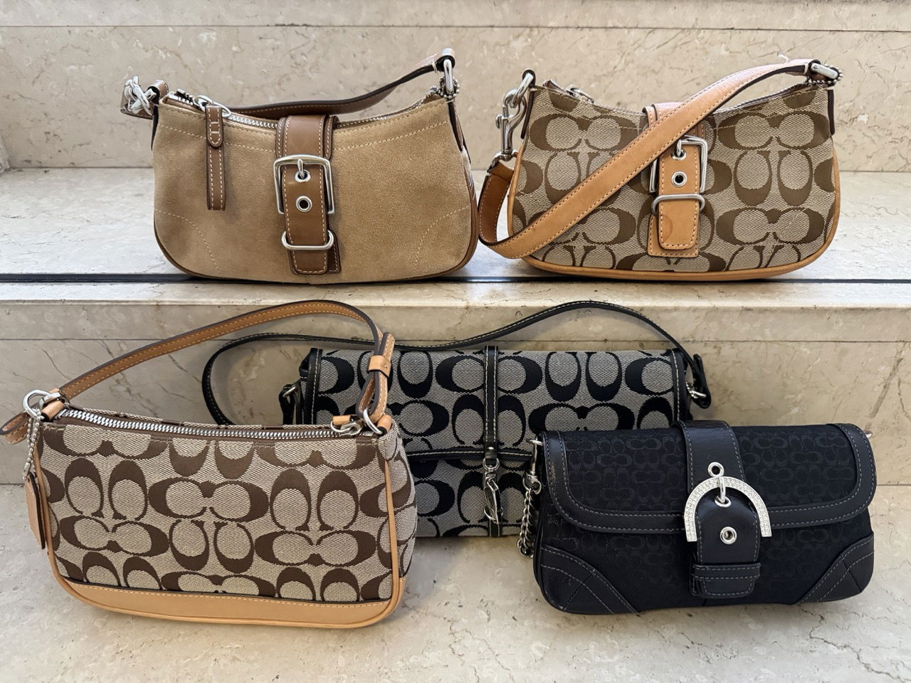Small Coach Mini Pochette Canvas with CC-Monogram Print Y2K aesthetic