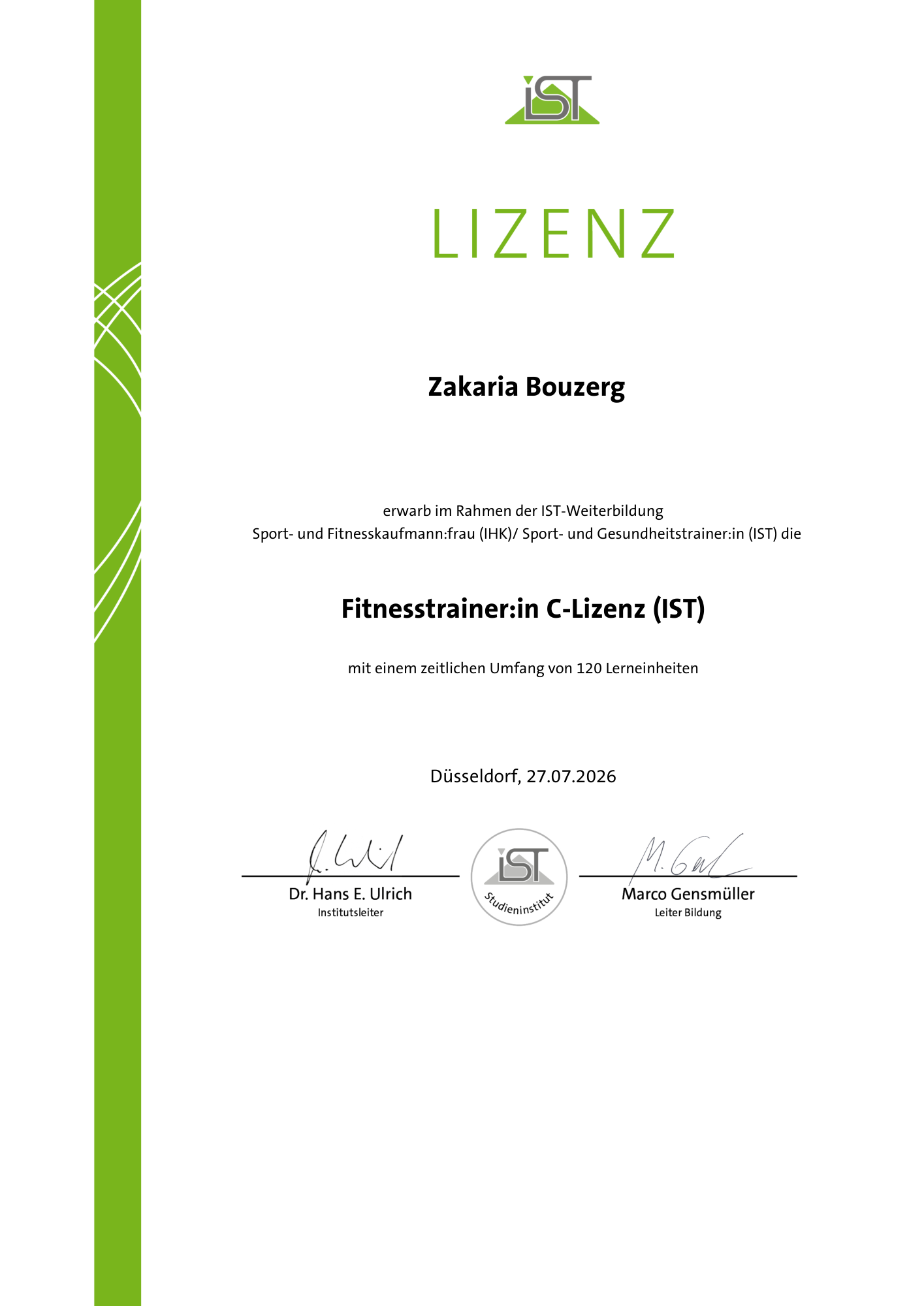 Fitnesstrainer C-Lizenz (IST)